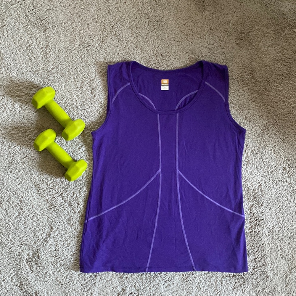 Lucy Purple Wide Strap Wicking Tank